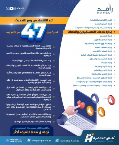 تحديث 47 ادارة المستفيدين والجهات 